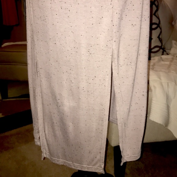 NWT Blush Noir Speckled MIDI Dress w/Lace-Up Front - Picture 4 of 5